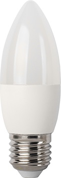 Ecola candle   LED 9,0W 220V E27 6000K свеча (композит) 100x37