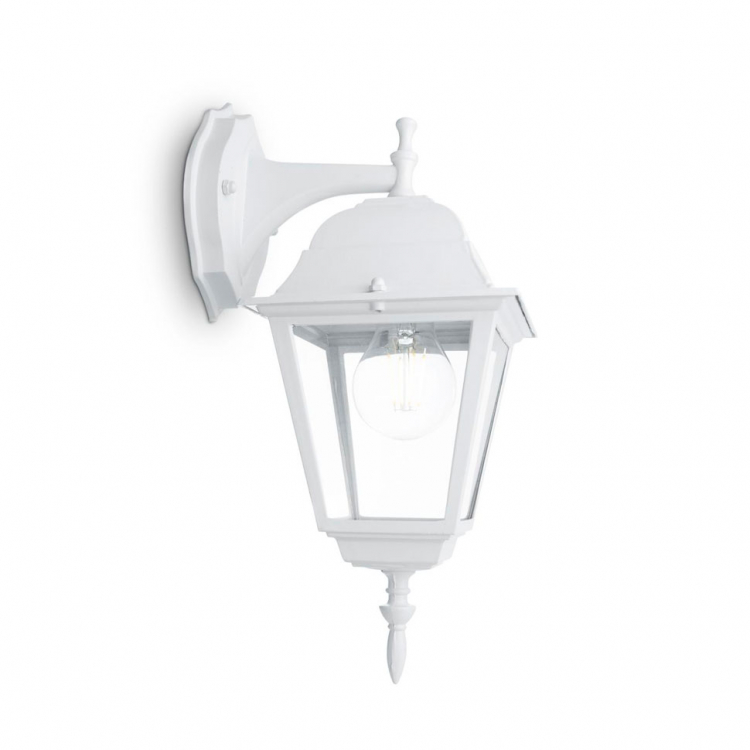 Светильник садово-парковый, 60W 230V E27 белый, 4102/PL4102 (на стену вниз)