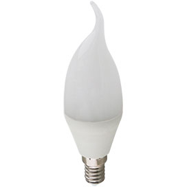 Ecola candle   LED Premium 10,0W 220V E14 4000K свеча на ветру (композит) 129x37