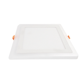 Ecola LED downlight встраив.2041 Квадратный даунлайт с драйвером с подсветкой 16(12+4)W 220V 4200K / Blue Синяя 195x195x20
