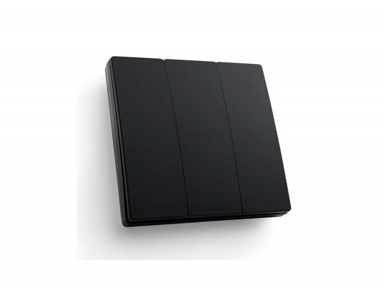 TM83 SMART Black Беспроводной трехклавишный выключатель до 500W с управлением по радиоканалу