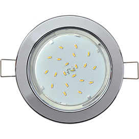 Ecola Light GX53-H6 светильник металл. встраиваемый плоский хром 101x16