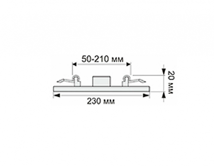 Ecola LED downlight встраив.1022 Круглый даунлайт с креплением под любое отверстие (50-190mm) 20W 220V 4200K 230x20