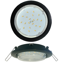 Ecola GX53 5355 Встраиваемый Легкий Черный (светильник) 25x106