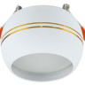 Ecola GX53 SP5376 светильник встраив. Спот Сфера углубленный Белый матовый с золотыми полосками 90х73 (к+)