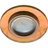 Ecola MR16 DL1654 GU5.3 Glass Стекло Круг граненый Янтарь / Черненая медь 25x90 (кd74)