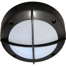 Ecola GX53 LED B4143S светильник накладной IP65 матовый Круг с решеткой алюмин. 1*GX53 Черный 145x145x65