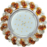 Ecola GX53 H4 5341 Glass Круглый с хрусталиками Прозрачный и Янтарь /Хром 56x120 (к+)