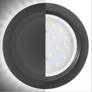 Ecola GX53 H4 LD5300 светильник встраив. без рефл. с подсветкой Черный матовый 48x106 (к+)