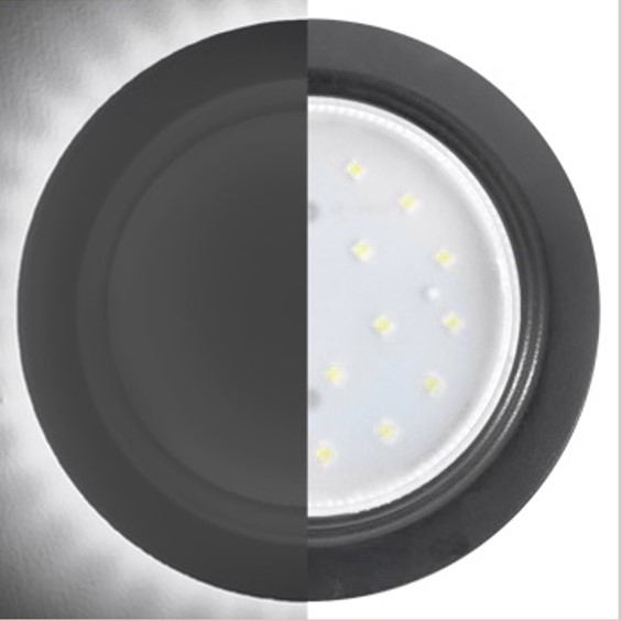 Ecola GX53 H4 LD5300 светильник встраив. без рефл. с подсветкой Черный матовый 48x106 (к+)