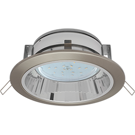Ecola GX53 H2R Downlight with reflector_satin chrome (светильник) 58x125