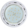 Ecola GX53 H4 DL5385  светильник встраив. без рефл. Точки-полоски по кругу Белый/Алюм 20x110 (к+)