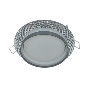 Ecola GX53 H4 SP5331 светильник встраив. Спот Сетка матовый Черный/Алюм 110х52 (к+)