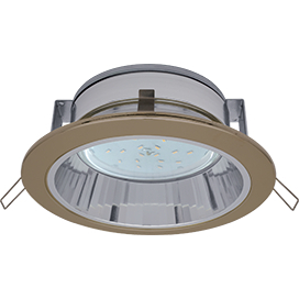 Ecola GX53 H2R Downlight светильник встраив. с рефлектором черненая бронза (antique brass) 58x125