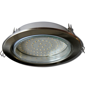 Ecola GX70-H5 светильник сатин-хром встр. без рефл. 53x151 (кd135)