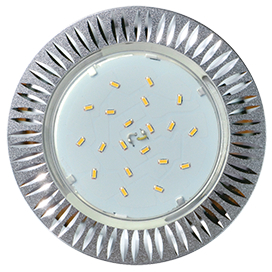 Ecola GX53 H4 DL5383  светильник встраив. без рефл. Рифленые реснички матовый Хром/Алюм 20x110 (к+)