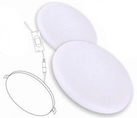 Ecola LED downlight встраив.1032 Круглый безрамочный даунлайт с драйвером 18W 220V 6500K 120x30