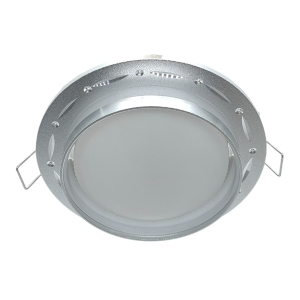Ecola GX53 H4 SP5332 светильник встраив. Спот Точки-полоски по кругу матовый Хром/Алюм 110х52 (к+)