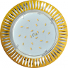 Ecola GX53 H4 DL5383  светильник встраив. без рефл. Рифленые реснички матовое Золото/Алюм 20x110 (к+)