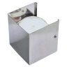 Ecola GX53-N51 светильник настенный бра прямоугольный хром 1* GX53 100х100х90 (1 из цв. уп. по 2)