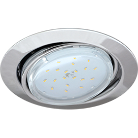 Ecola GX53 FT9073 светильник встраиваемый поворотный хром 40x120