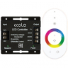 Ecola LED strip RGB RF controller 24A 288W 12V (576W 24V) с кольцевым сенсорным белым радиопультом