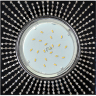 Ecola GX53 H4 5352 Glass Квадрат с прозр.стразами (оправа хром)/фон черный./центр.часть хром 40x123x123 (к+)