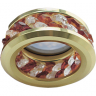 Ecola MR16 DL1656 GU5.3 встр. круглый с хруст.(2 ряда) и ободком - Прозрачный и Янтарь/ Золото 54x85 (кd74) Ecola MR16 DL1656 GU5.3 встр. круглый с хруст.(2 ряда) и ободком - Прозрачный и Янтарь/ Золото 54x85 (кd74)
