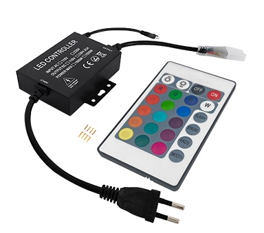 CR145KESB LED strip 220V RGB IR controller (IP20) 1500W 6,6A для ленты 220V 14x7 IP68 с инфракрасным пультом