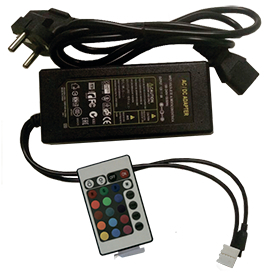 Ecola LED strip RGB IR controller моноблок с блоком питания  72W 12V 6A с инфракрасным пультом управления