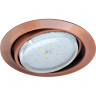 Ecola GX53 FT9073 светильник встраиваемый поворотный черненая медь (antique copper) 40x120
