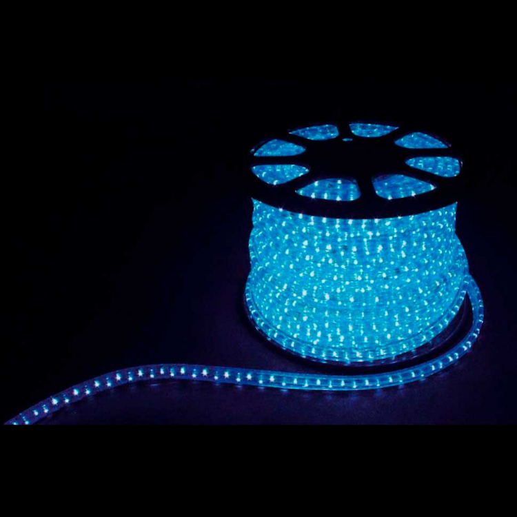 Дюралайт (лента светодиодная), 3W FERON 50м 220V 72LED/м 11х17мм, синий, LED-F3W с 2 заглушками, 2 сетевыми шнурами, 2 коннекторами в комплекте