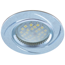 Ecola MR16 DL3181 GU5.3 Светильник встр. литой (скрытый крепеж лампы) матовый Хром/Алюм Вихрь 23x78 (кd74)