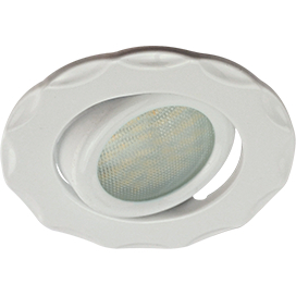 Ecola MR16 DH07 GU5.3 Светильник встр. поворотный Звезда (скрытый крепеж лампы)  Белый 25x88 (кd74)