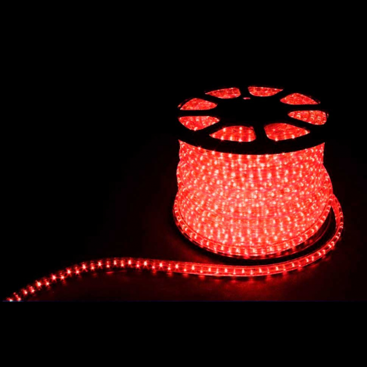 Дюралайт (лента светодиодная), 3W 50м 230V 72LED/м 11х18мм, красный, LED-F3W с 2 заглушками, 2 сетевыми шнурами, 2 коннекторами в комплекте