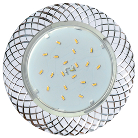 Ecola GX53 H4 DL5381  светильник встраив. без рефл. Сетка Белый/Алюм 20x110 (к+)