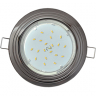 Ecola GX53 H4 9010 светильник встраив. без рефл. "2 круга" Черный хром 43x115 (к+)