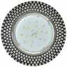 Ecola GX53 H4 5319 Glass Круг с  прозр.  мозаикой/фон черный./центр.часть хром 40x123 (к+)
