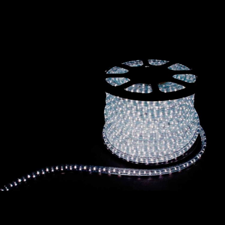 Дюралайт (лента светодиодная), 3W 50м 230V 72LED/м 11х18мм, белый 7000K, LED-F3W с 2 заглушками, 2 сетевыми шнурами, 2 коннекторами в комплекте