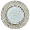 Ecola GX53 H4 5319 Glass Круг с  прозр.  мозаикой/фон зерк./центр.часть хром 40x123 (к+)