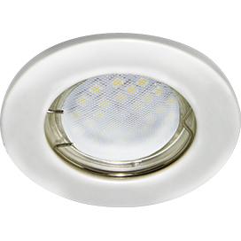 Ecola Light MR16 DL90 GU5.3 Светильник встр. плоский Перламутровое серебро 30x80 (кd74)