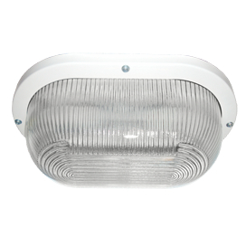 Ecola Light GX53 LED ДПП (DPP 03) 03-9-002 светильник Овал накладной IP65 2*GX53 прозр стекло белый 280х175х105