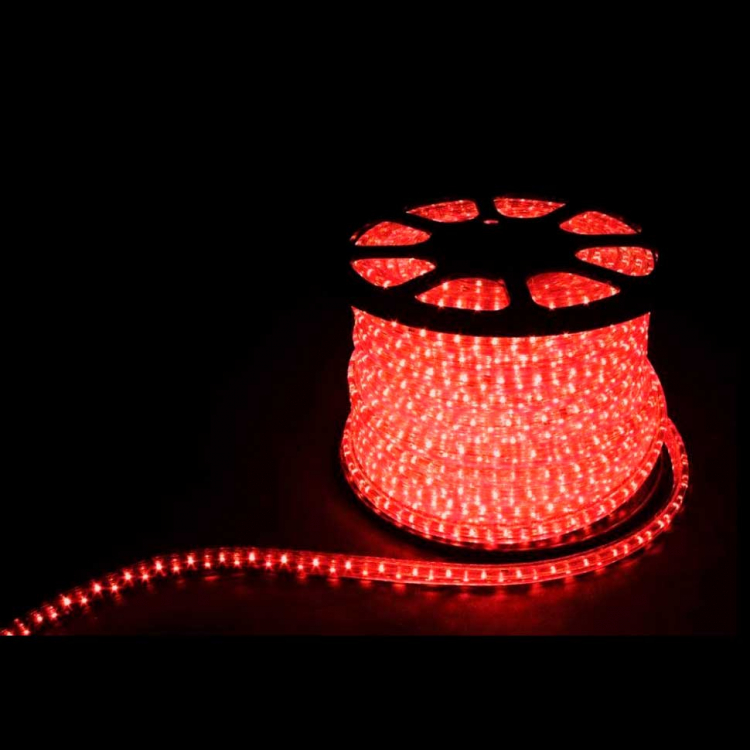 Дюралайт (лента светодиодная), 2W 100м 230V 36LED/м 13мм, красный, LED-R2W с 2 заглушками, 2 сетевыми шнурами, 2 коннекторами в комплекте