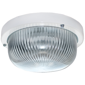 Ecola Light GX53 LED ДПП (DPP 03) 03-7-001 светильник Круг накладной IP65 1*GX53 прозр. стекло белый 185х185х85