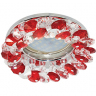 Ecola Light MR16 CD4141 GU5.3 Светильник встр. круглый с хрусталиками Прозрачный и Рубин/Хром 50x90 (кd74) Ecola Light MR16 CD4141 GU5.3 Светильник встр. круглый с хрусталиками Прозрачный и Рубин/Хром 50x90 (кd74)