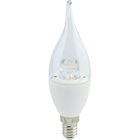 Ecola candle   LED Premium  7,0W 220V  E14 2700K прозрачная свеча на ветру с линзой (композит) 126x37