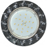 Ecola GX53 H4 5361 Glass Круг с крупными  прозр. стразами Елочка/фон черн./центр.часть хром 54x120 (к+)