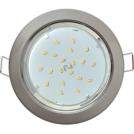 Ecola GX53 H4 Downlight without reflector_satin chrome (светильник) 38x106  (к+)