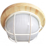 Ecola GX53 LED НБО-03-60-012 светильник Круг накладной IP65 дерево Клен 1*GX53 матовый с решеткой 220х84