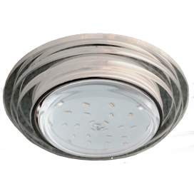 Ecola GX53 H4 LD5314 Glass Стекло Круг со ступеньками с подсветкой  хром - хром (зеркальный) 38x120 (к+)